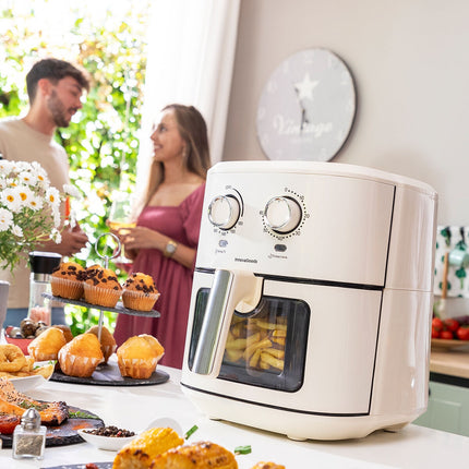 Horkovzdušná fritéza InnovaGoods Vynner Pro 6500 krémová 1700 W 6,5 L nerez