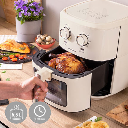 Horkovzdušná fritéza InnovaGoods Vynner Pro 6500 krémová 1700 W 6,5 L nerez