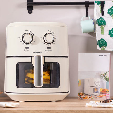 Horkovzdušná fritéza InnovaGoods Vynner Pro 6500 krémová 1700 W 6,5 L nerez