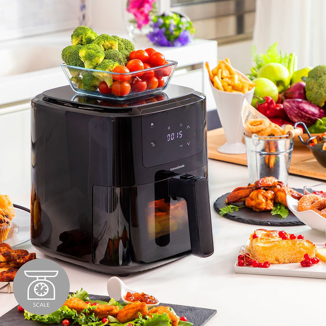 Horkovzdušná fritéza s váhou InnovaGoods Fryinn Balance 5000 Black 1500 W 5 L nerez
