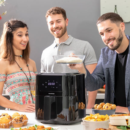 Horkovzdušná fritéza s váhou InnovaGoods Fryinn Balance 5000 Black 1500 W 5 L nerez