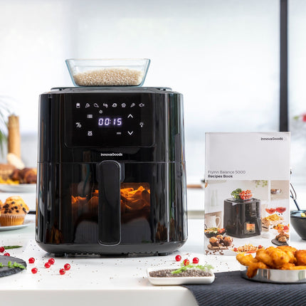 Horkovzdušná fritéza s váhou InnovaGoods Fryinn Balance 5000 Black 1500 W 5 L nerez