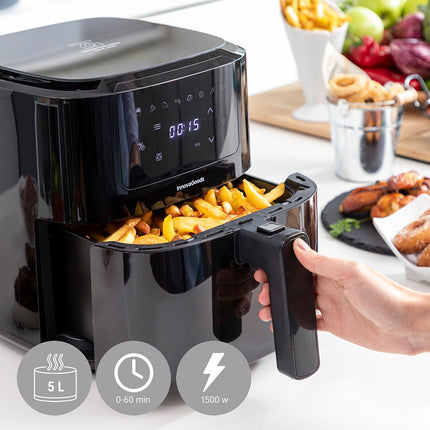 Horkovzdušná fritéza s váhou InnovaGoods Fryinn Balance 5000 Black 1500 W 5 L nerez