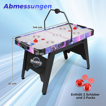 Air hockey stůl, 144 cm, LED displej, výkonný motor