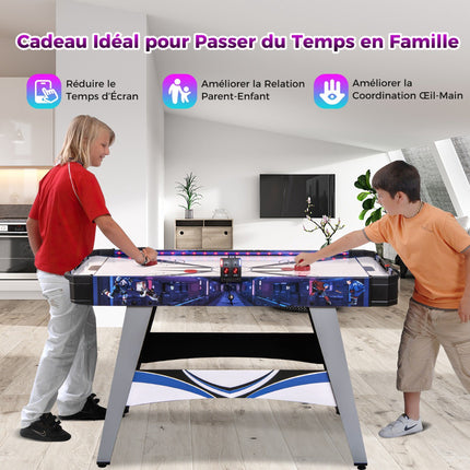 Air hockey stůl s 12V ventilátorem a LED počítadlem, bílý