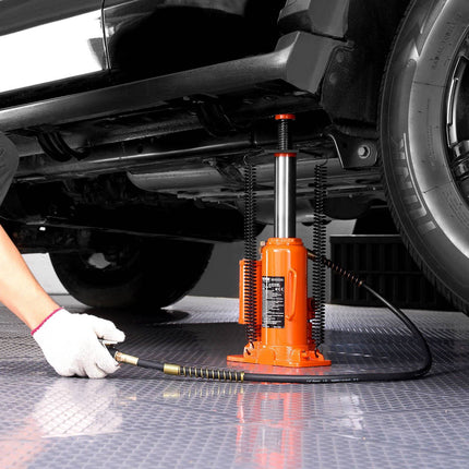 Air Hydraulic Bottle Jack, 12 Ton, 265–505 mm Lift