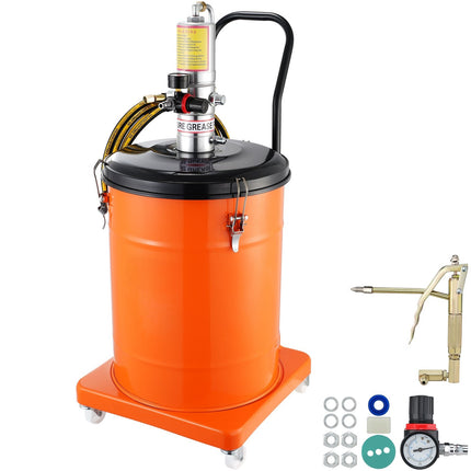 Air Operated Grease Pump, 10.5 Gal 40L, 13 ft Hose