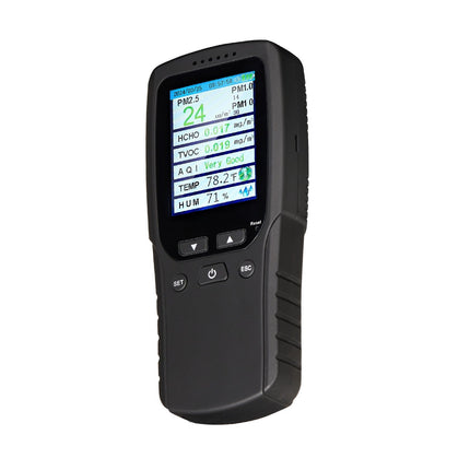 Air Quality Monitor 8-in-1, PM2.5 TVOC HCHO, Alarm