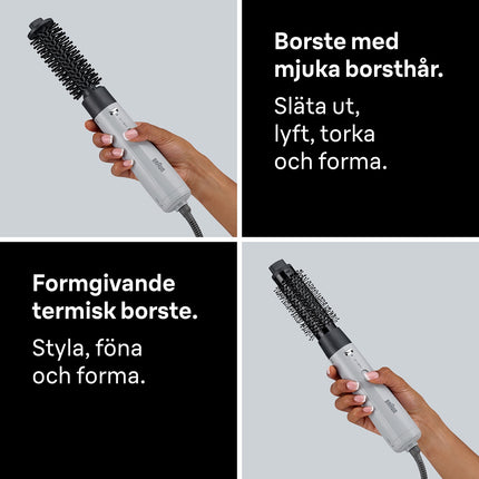 Horkovzdušná kulma, 300W, 3 nastavení teploty a rychlosti, 2 nástavce