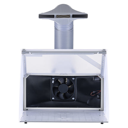 Airbrush Spray Booth with LED Lights, Exhaust Fan, Extension Hose