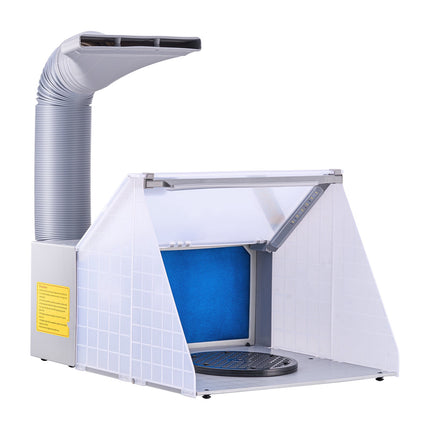 Airbrush Spray Booth with LED Lights, Exhaust Fan, Extension Hose