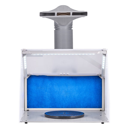 Airbrush Spray Booth with LED Lights, Exhaust Fan, Extension Hose