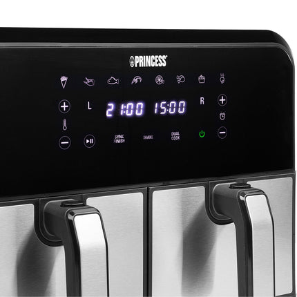Horkovzdušná fritéza Double 2X4l 2400W 1802074 digitální