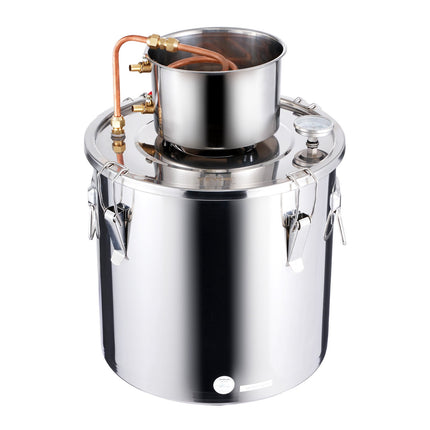 Alcohol Still 8 Gal 30 L, Copper Coil, Thermometer Pump