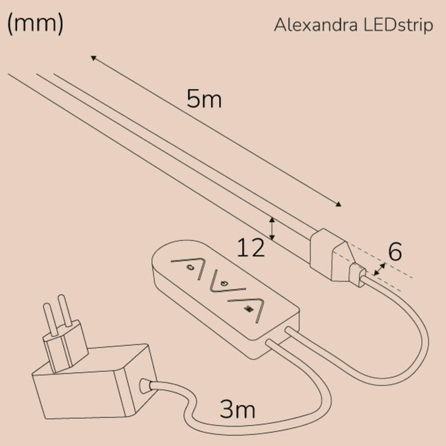 Alexandra sada LED pásku RGBIC Neon Smart Tuya WiFi 5m