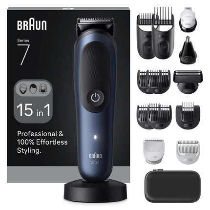 Zastřihovací sada All-in-One, 15v1, černá/tmavě modrá