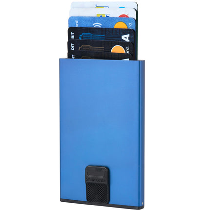 Peněženka Alu Fit s RFID ochranou modrá