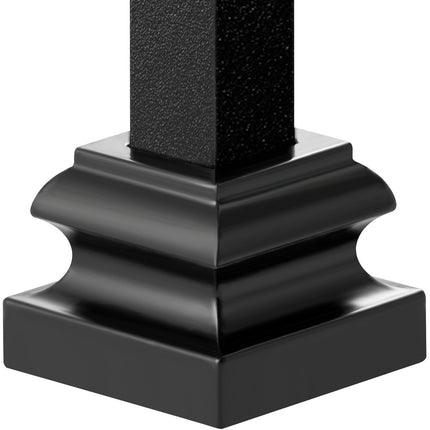 Aluminum Baluster Shoes, 1/2 Inch Square, Black, 50 Pack