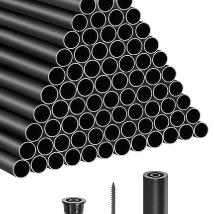 Aluminum Stair Balusters, 101 Pack, 26 In, Matte Black