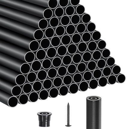 Aluminum Stair Balusters, 101 Pack, 32 In, 3/4 In, Black