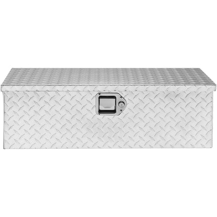 Aluminum Truck Bed Tool Box, Diamond Plate, Lock, 30 in