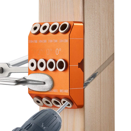 Angle Drill Guide Jig, 30–45–90, 4 Sizes, Aluminum