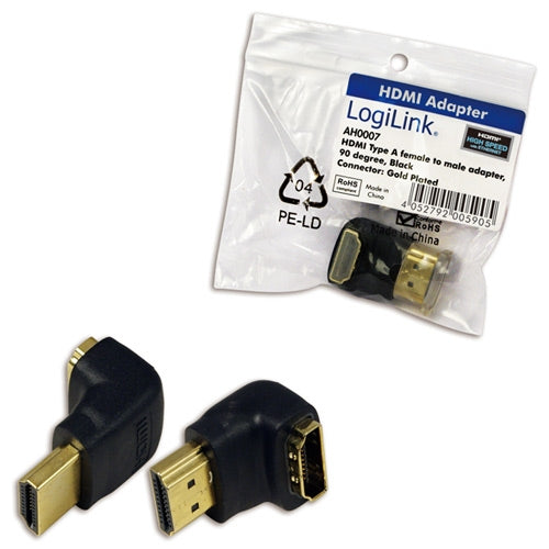 Úhlový HDMI adaptér samec -> samice
