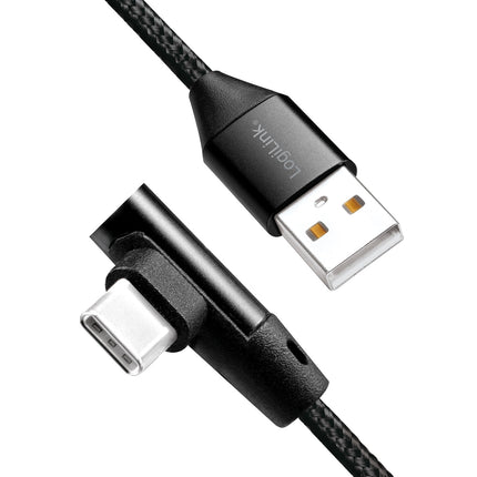 Úhlový USB-C kabel USB 2.0 max 15W 0.3m