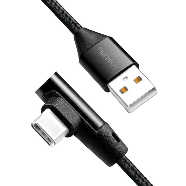 Úhlový USB-C kabel USB 2.0 max 15W 0.3m