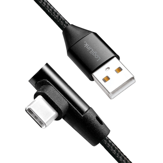 Úhlový USB-C kabel USB 2.0 max 3A 1m