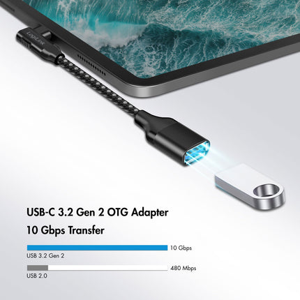 Úhlový USB-C kabel USB 3.2 15W 0.2m