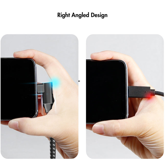 Úhlový USB-C kabel USB 3.2 15W 0.2m
