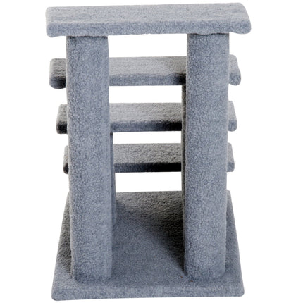 Pet stairs for cats and dogs, 4 steps, gray, 63.5x43x60 cm