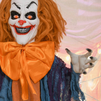 Animated Halloween Clown Decoration with Red Eyes, Sound