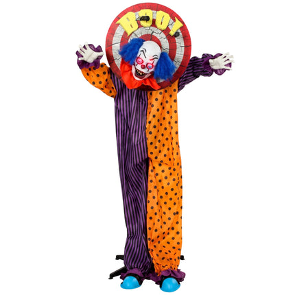 Animated Halloween Clown Decoration with Sound, 167 cm
