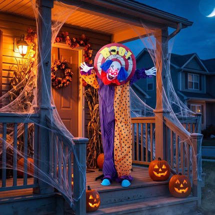 Animated Halloween Clown Decoration with Sound, 167 cm