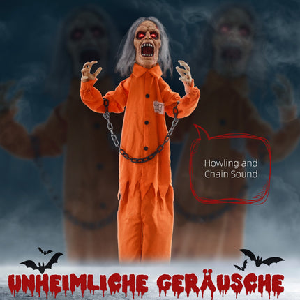 Pohyblivá halloweenská dekorace se zvukovými a světelnými efekty