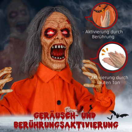 Pohyblivá halloweenská dekorace se zvukovými a světelnými efekty