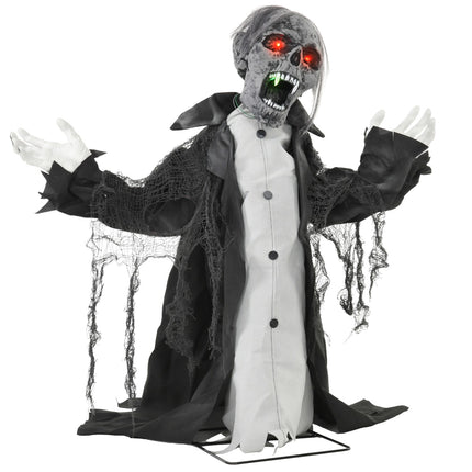 Pohyblivý halloweenský zombie kostlivec s pohyblivými pažemi