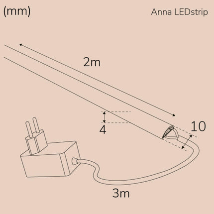Anna sada LED pásku COB-LED Milky IP65 2m 3000K