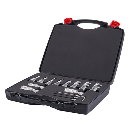 Annular Cutter Set, 13-Piece Weldon Shank, 1 in Depth