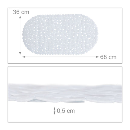 Anti-Slip Bath Mat Stone Design