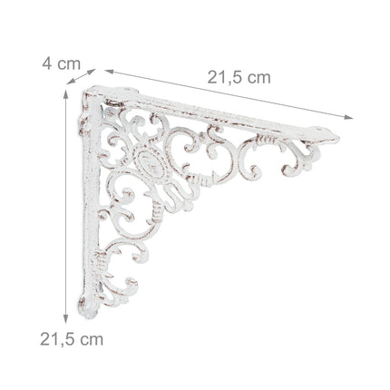 Antique Cast Iron Shelf Brackets, Set of 4