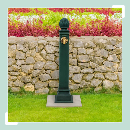 Zahradní fontána v antickém stylu se zlatým kohoutkem, 80 cm