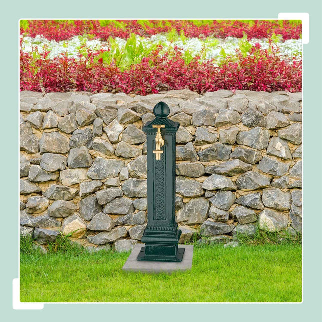 Kovová sloupková fontána v antickém stylu, 47 cm