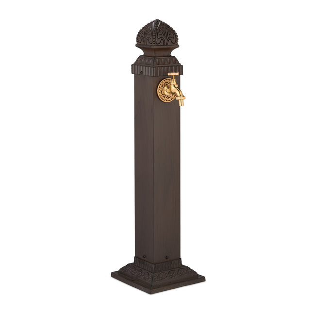Kovová zahradní fontána v antickém stylu s kohoutkem, 81 cm