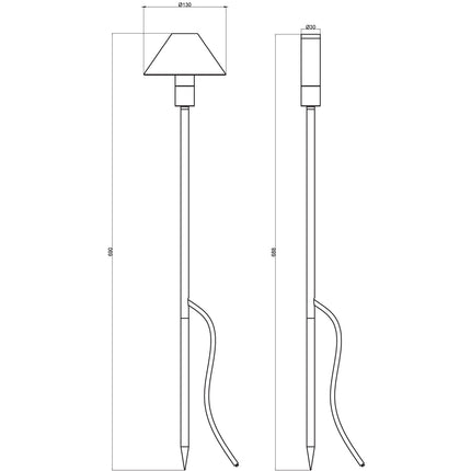 Apollo zahradní lampa 45cm