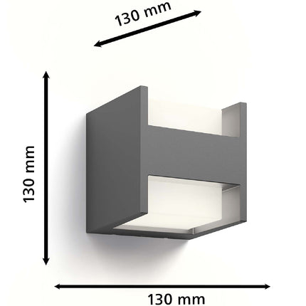 Arbor nástěnná lampa Ultra Efficient LED 2x3.8W 800lm antracit