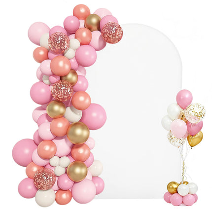 Arch Backdrop Stand 7.2 x 4 Ft, Gold Metal, With Cover