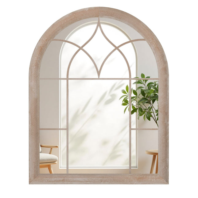 Wandspiegel met gebogen metalen frame, 69 x 88,5 cm